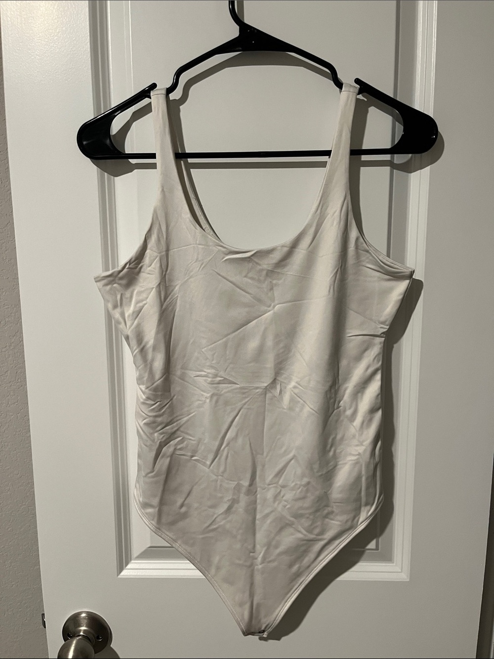 Abercrombie & Fitch White Scoop Neck Bodysuit